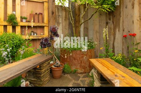 The Punk Rockery Garden at the Hampton Court Palace Garden Festival 2021 Stock Photo