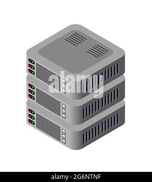 Single server network technology of connection data Stock Vector