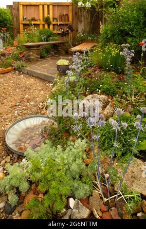 The Punk Rockery Garden at the Hampton Court Palace Garden Festival 2021 Stock Photo