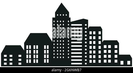 Set of silhouettes Architecture vector illustration city for business Stock Vector