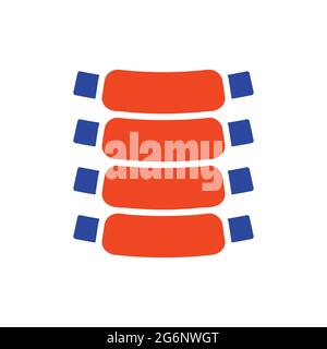 Beef ribs glyph icon. BBQ lamb, pork baby-back ribs on bone. Meat, farm ...