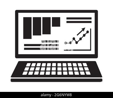 Single images of personal computer and monitor Stock Vector