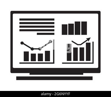 Single images of personal computer and monitor Stock Vector