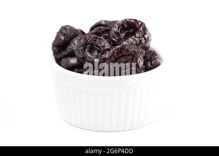 Prunes Isolated on a White Background Stock Photo