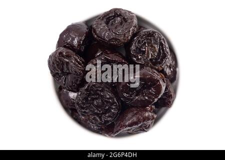 Prunes Isolated on a White Background Stock Photo