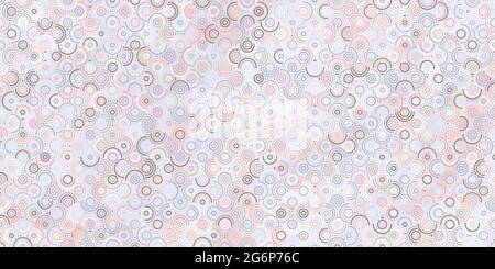 Abstract geometric seamless pattern circles overlapping.Bright pastel color design for background, carpet,wallpaper,clothing,wrapping,batik,fabric Stock Vector