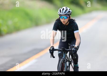 Abashiri, Hokkaido, Japan. 7th July, 2021. Miho Takagi (JPN) Speed Skating : Japan national team training camp in Abashiri, Hokkaido, Japan . Credit: Yohei Osada/AFLO SPORT/Alamy Live News Stock Photo