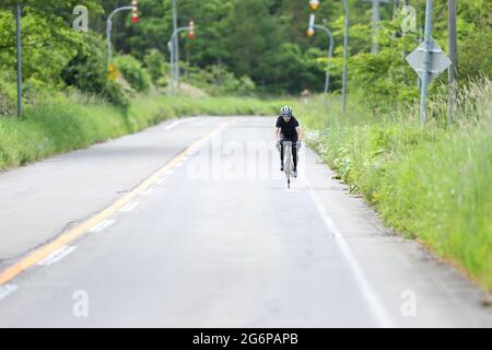 Abashiri, Hokkaido, Japan. 7th July, 2021. Miho Takagi (JPN) Speed Skating : Japan national team training camp in Abashiri, Hokkaido, Japan . Credit: Yohei Osada/AFLO SPORT/Alamy Live News Stock Photo