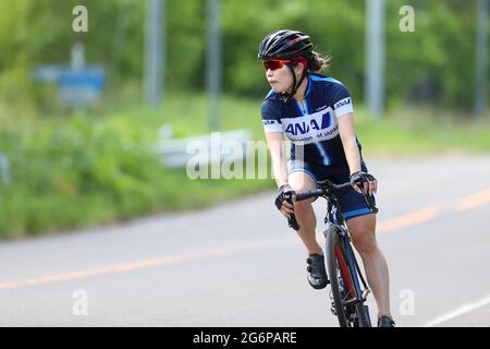 Abashiri, Hokkaido, Japan. 7th July, 2021. Ayano Sato (JPN) Speed Skating : Japan national team training camp in Abashiri, Hokkaido, Japan . Credit: Yohei Osada/AFLO SPORT/Alamy Live News Stock Photo