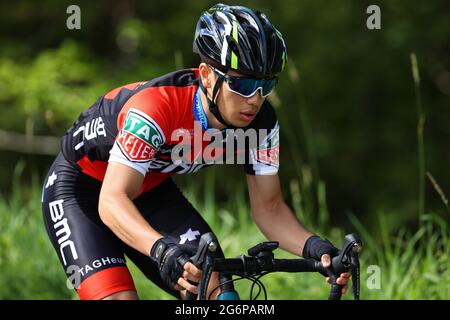 Abashiri, Hokkaido, Japan. 7th July, 2021. Katsuhiro Kuratsubo (JPN) Speed Skating : Japan national team training camp in Abashiri, Hokkaido, Japan . Credit: Yohei Osada/AFLO SPORT/Alamy Live News Stock Photo