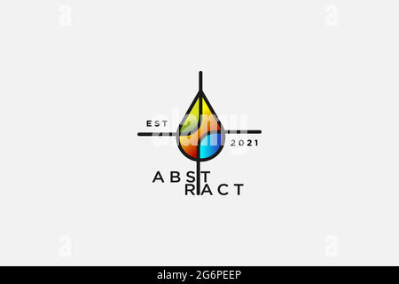 vector abstract spot icon logo design illustration. usable logo for application, web icon travel agency, adventure mono line logo design template Stock Vector