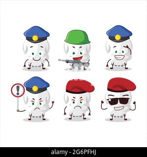A dedicated Police officer of skull mascot design style. Vector illustration Stock Vector