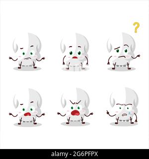 Cartoon character of skull with what expression. Vector illustration Stock Vector