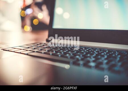Technology devices laptop to work or study do connect communication business concept. Stock Photo