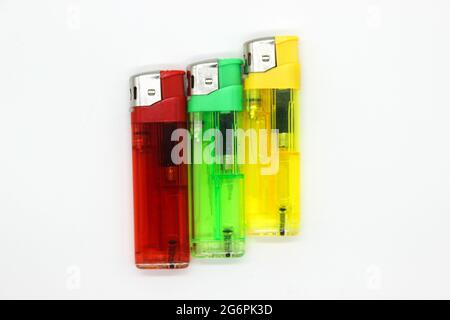 A picture of cigar lighter isolated on white background Stock Photo