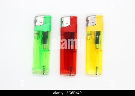 A picture of cigar lighter isolated on white background Stock Photo