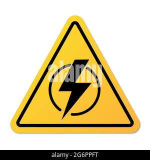 Power outage warning sign. Vector on transparent background Stock ...