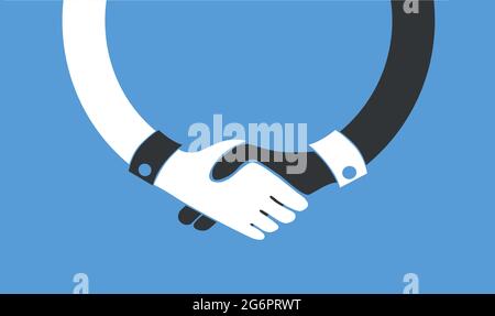 Handshake concept vector icon. Stock vector illustration Stock Vector