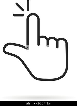 bell click icon linear thin line icon graphics set black and white ...