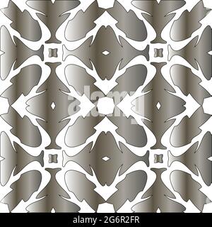 Silver metallic gradient with repeat Pattern . Abstract metallic background. Stock Vector