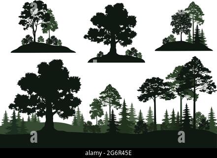 Set Landscapes Stock Vector