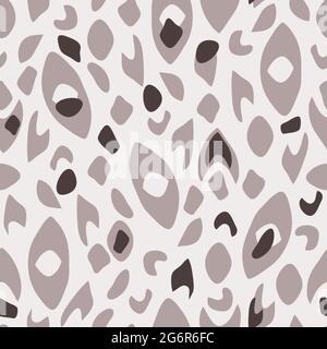Seamless vector pattern with animal fur texture on light purple. Simple stylish abstract wallpaper design. Trendy fashion textile shapes. Stock Vector