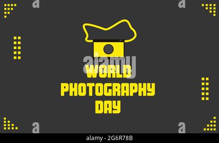 World Photography Day vector template Stock Vector