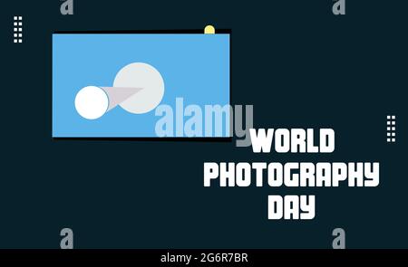 World Photography Day vector template Stock Vector