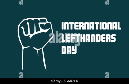 International Lefthanders Day vector template Stock Vector