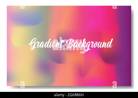 Abstract colorful gradient mesh background in bright rainbow colors. Colorful smooth banner template. Stock Vector