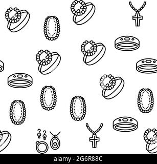 Handmade Jewellery Vector Seamless Pattern Stock Vector