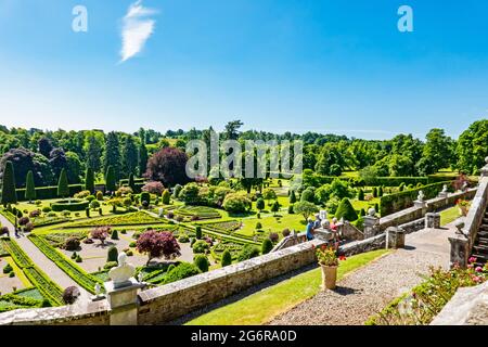 Drummond Castle Gardens Muthill Crief Perth and Kinross Scotland UK Stock Photo