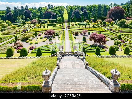 Drummond Castle Gardens Muthill Crief Perth and Kinross Scotland UK Stock Photo
