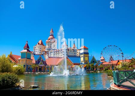 Sochi, Russia - June 1 , 2021: Sochi theme park with attractions. Krasnodar Territory, Russia. Stock Photo