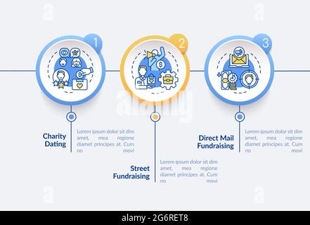Fundraising kinds vector infographic template Stock Vector