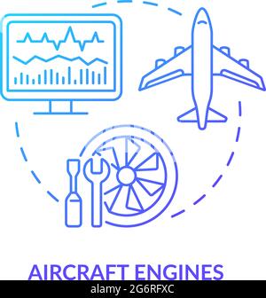 Aircraft industry blue gradient concept icon Stock Vector Image & Art ...