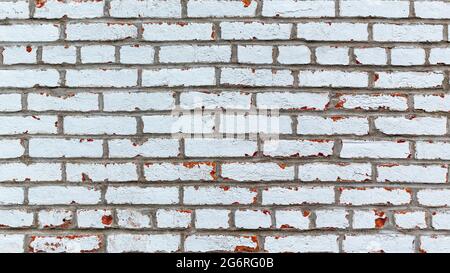 White painted brick background texture with room for text Stock Photo