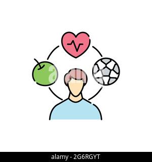 Comfortable lifestyle olor line icon. Life for yourself. Pictogram for web page, mobile app, promo. UI UX GUI design element. Editable stroke. Stock Vector