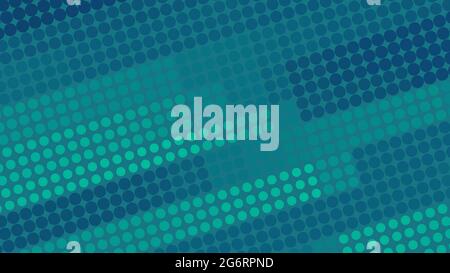 Abstract blue green tech dotted pattern. Vector graphic techno background Stock Vector