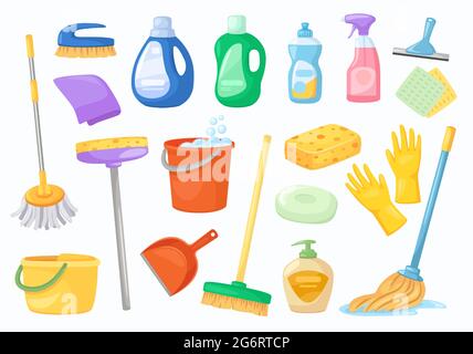 https://l450v.alamy.com/450v/2g6rtcp/cleaning-tools-napkin-bucket-broom-gloves-mop-detergent-or-disinfectant-bottles-household-cleaning-products-and-equipment-vector-set-housekeeping-isolated-chemicals-and-liquids-2g6rtcp.jpg