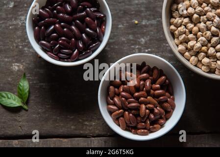 Close up of kidney beans in a bowl with use of selective focus Stock Photo