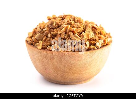 Dehydrated Lemon Peel Isolated on a White Background Stock Photo