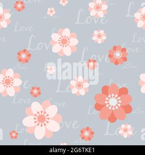 Pattern of flat flowers. White daisies on a blue background. Illustration for backgrounds, wrappers, postcards, textiles, prints and any of your desig Stock Vector