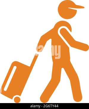 Passenger, tourist icon - Vector EPS file. Perfect use for print media, web, stock images, commercial use or any kind of design project. Stock Vector