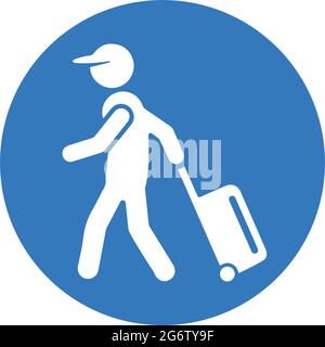 Passenger, tourist icon - Vector EPS file. Perfect use for print media, web, stock images, commercial use or any kind of design project. Stock Vector