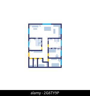 house plan, home project vector Stock Vector