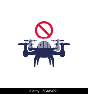 No drone zone sign, vector Stock Vector