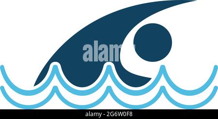 Swim. Swimming icon  logo design concept illustration vector Stock Vector