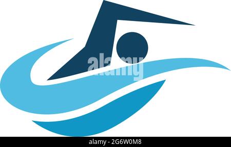 Swim. Swimming icon  logo design concept illustration vector Stock Vector