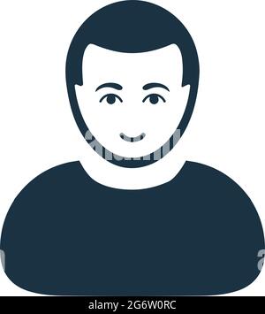 Gentleman, person profile icon is isolated on white background. Use for graphic and web design or commercial purposes. Vector EPS file. Stock Vector